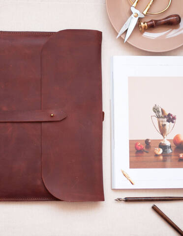 Leather document holder