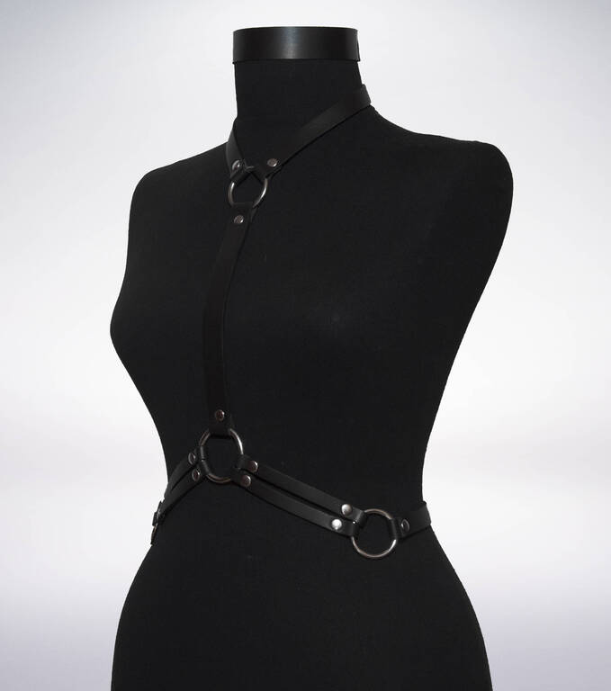 Портупея женская кожаная Black Harness